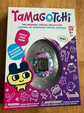 Tamagotchi Original Gen 1 Virtual Pet - Pink & Blue Keychain